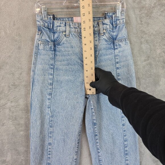 Revice Jeans Women's Size 27 Blue Gemini Fit High Rise Straight Leg Wedgie Crop - Picture 8 of 12